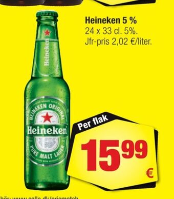 Calle Heineken öl erbjuda