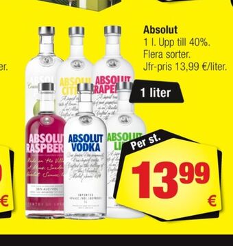 Calle Absolut vodka erbjuda