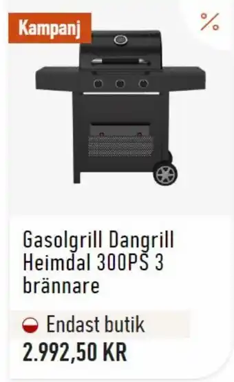 Granngården Gasolgrill dangrill heimdal 300PS 3 brännare erbjuda