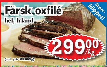 T-jarlen Färsk oxfilé erbjuda