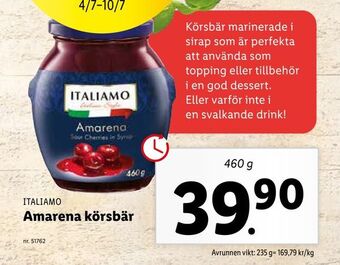 Lidl Amarena körsbär erbjuda