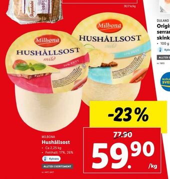 Lidl Hushållsost erbjuda