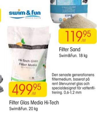EKO Swim & fun filtersand erbjuda