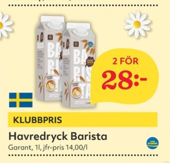 Hemköp Barista havredryck erbjuda