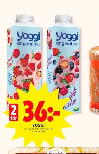 ICA Kvantum Yoggi yoghurt erbjuda