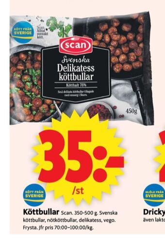 ICA Supermarket Scan köttbullar erbjuda