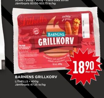 Willys Barnens grillkorv erbjuda