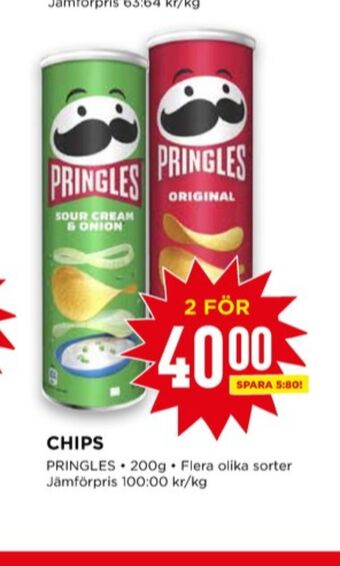 Willys Pringles chips erbjuda