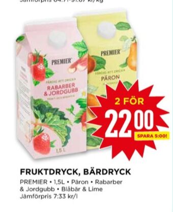 Willys Premier fruktdryck erbjuda