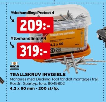 Jem&Fix Trallskruv invisible erbjuda