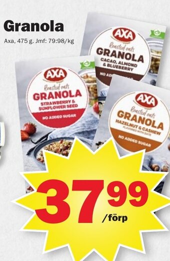 Pekås Axa Granola erbjuda