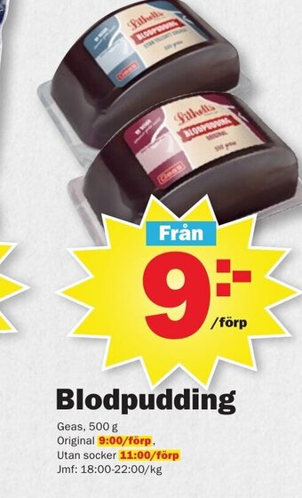 Pekås Blodpudding erbjuda
