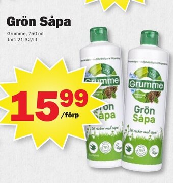 Pekås Grön Såpa erbjuda