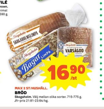Stora Coop Skogaholmslimpa erbjuda