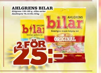 Bonum Matmarknad Ahlgrens bilar erbjuda