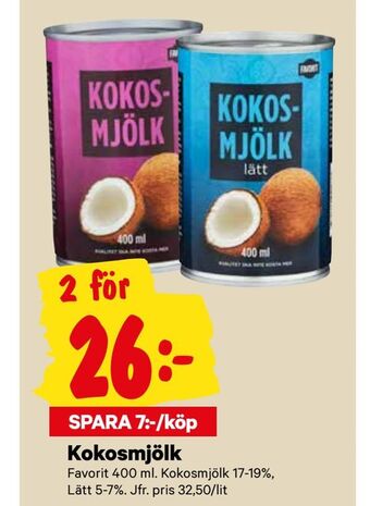 City Gross Kokosmjölk erbjuda