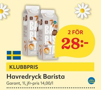Hemköp Havredryck Barista erbjuda