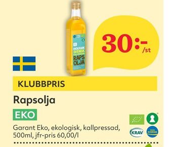 Hemköp Rapsolja erbjuda