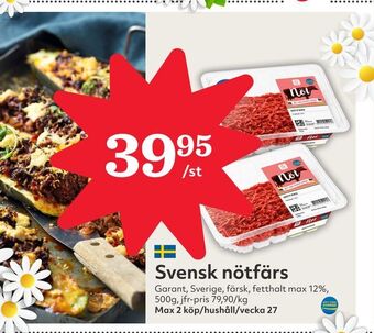 Hemköp Svensk nötfärs erbjuda