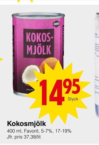 Matöppet Kokosmjölk erbjuda