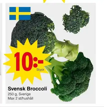 Matöppet Svensk Broccoli erbjuda