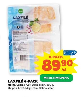 Stora Coop Laxfilé 4-pack erbjuda