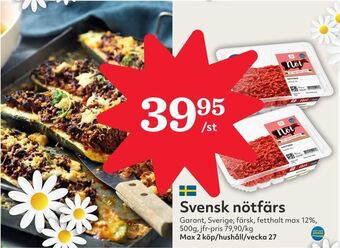 Hemköp Svensk nötfärs erbjuda