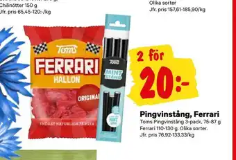 Pingvinstång, Ferrari