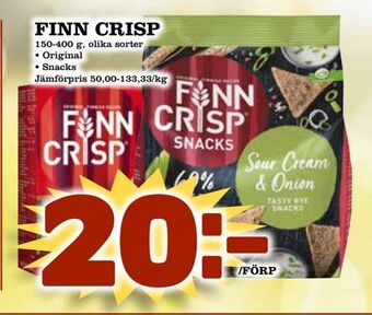 Supergrossen Finn crisp erbjuda