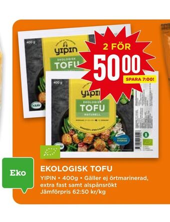 Willys Ekologisk tofu erbjuda
