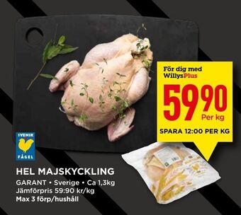 Willys Hel majskyckling erbjuda