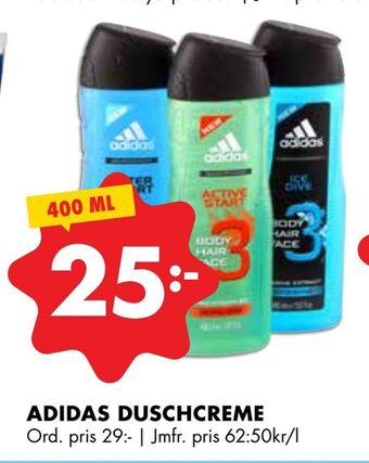 ÖoB Adidas duschcreme erbjuda