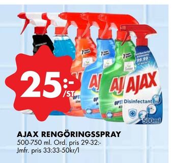 ÖoB Ajax rengöringsspray erbjuda