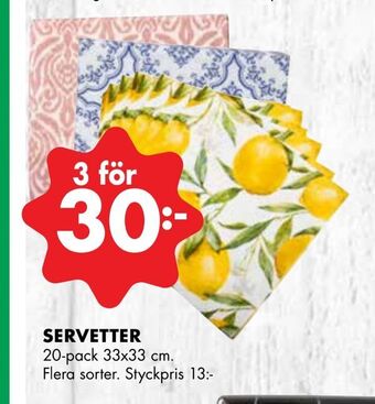 ÖoB Servetter erbjuda