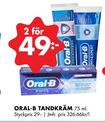 ÖoB Oral-b tandkräm erbjuda
