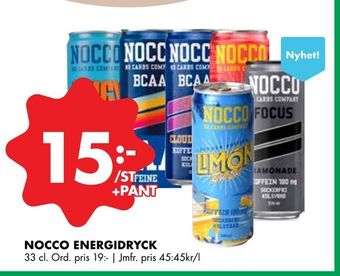 ÖoB Nocco energidryck erbjuda