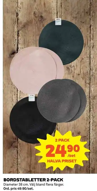 Bordstabletter 2-pack