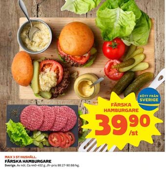 Coop Färska hamburgare erbjuda