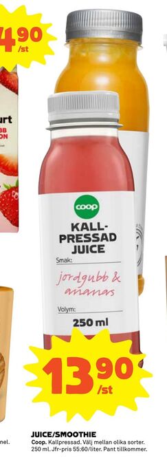 Coop Juice/smoothie erbjuda