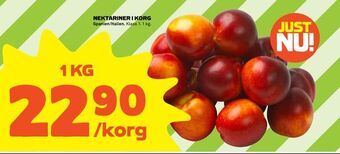 Coop Nektariner i korg erbjuda