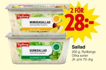 Matöppet Rydbergs sallader erbjuda