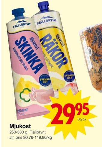 Matöppet Fjällbrynt mjukost erbjuda