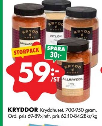 ÖoB Kryddhuset kryddor erbjuda