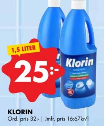 ÖoB Klorin rengöringsmedel erbjuda