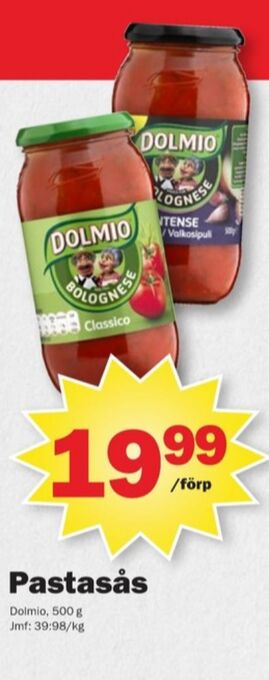 Pekås Dolmio pastasås erbjuda