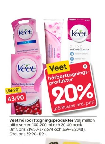 Rusta Veet hårborttagning erbjuda