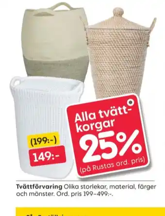 Rusta Sloggi tvättkorg erbjuda