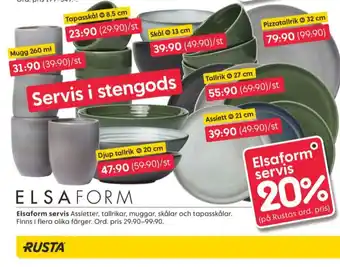 Rusta Elsa form muggar erbjuda