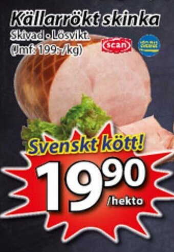 Extra Mjällby Stormarknad Källarrökt skinka erbjuda