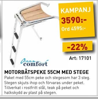 SeaSea Motorbåtspeke 55cm med stege erbjuda